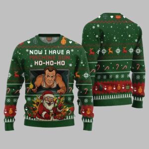 2025 Christmas Now I Have A Machine Gun Ho Ho Ho Ugly Christmas Sweater - Grishko.com
