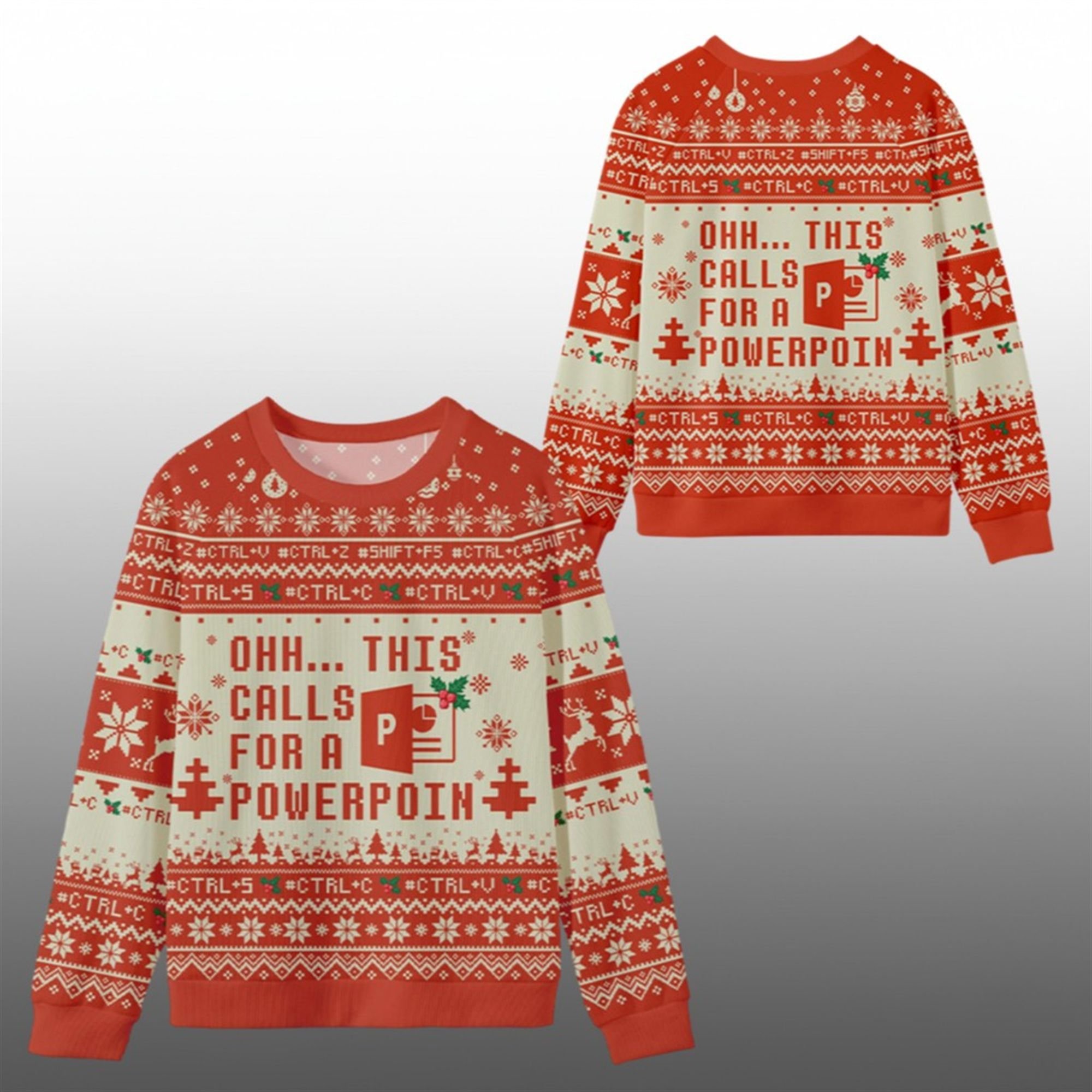 2025 Christmas Ohh This Calls for a Powerpoint Ugly Sweater - Grishko.com