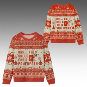 Alternative view of 2025 Christmas Ohh This Calls for a Powerpoint Ugly Sweater - Grishko.com
