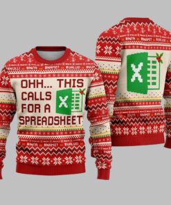 2025 Christmas Ohh This Calls For A Spreadsheet Ugly Christmas Sweater 