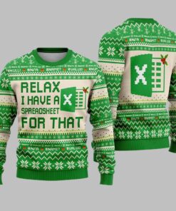 Alternative view of 2025 Christmas Ohh This Calls For A Spreadsheet Ugly Christmas Sweater 