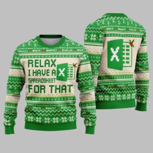 Alternative view of 2025 Christmas Ohh This Calls For A Spreadsheet Ugly Christmas Sweater - Grishko.com