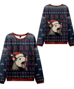 Alternative view of 2025 Christmas Opossum Holiday Cheer Ugly Sweater 