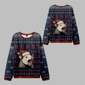 2025 Christmas Opossum Holiday Cheer Ugly Sweater - Grishko.com