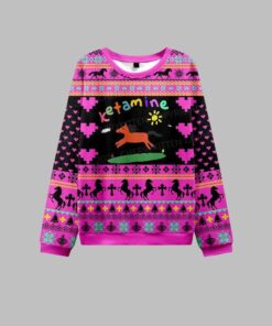 Alternative view of 2025 Christmas Orange Pony Ketamine Ugly Christmas Sweater 