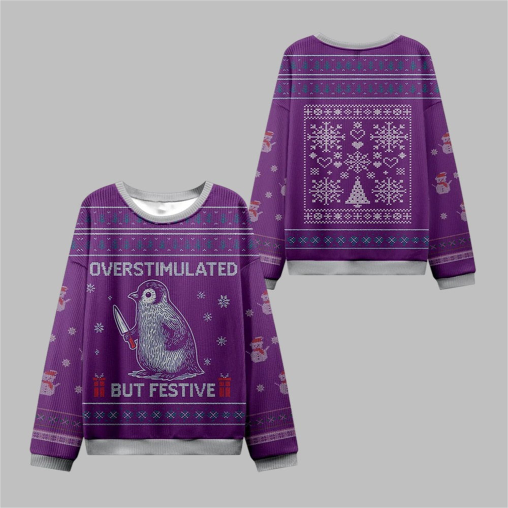 2025 Christmas Overstimulated Festive Ugly Sweater - Grishko.com