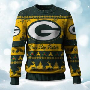 2025 Christmas Packers Festive Reindeer & Tree Ugly Sweater