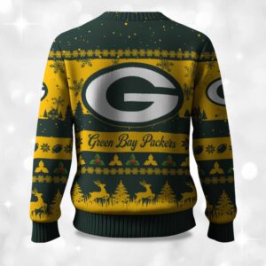Alternative view of 2025 Christmas Packers Festive Reindeer & Tree Ugly Sweater