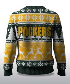 Alternative view of 2025 Christmas Packers Reindeer Football Ugly Sweater