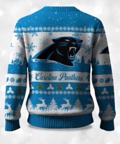 Alternative view of 2025 Christmas Panthers Festive Reindeer & Tree Ugly Sweater