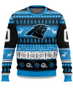 2025 Christmas Panthers Personalized Ugly Sweater