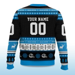 Alternative view of 2025 Christmas Panthers Personalized Ugly Sweater