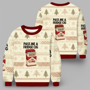 2025 Christmas Pass Me A Fridge Cig Diet Coke Ugly Sweater - Grishko.com