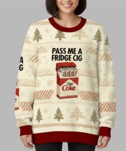 Alternative view of 2025 Christmas Pass Me A Fridge Cig Diet Coke Ugly Sweater 
