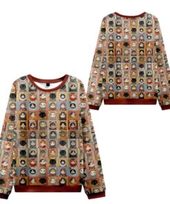 Alternative view of 2025 Christmas Patchwork Cat Mosaic Ugly Sweater 
