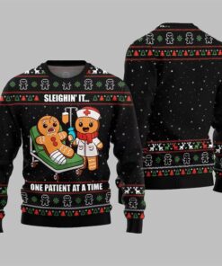 2025 Christmas Patient Gingerbread Ugly Sweater 