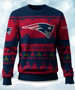 2025 Christmas Patriots Festive Reindeer & Tree Ugly Sweater