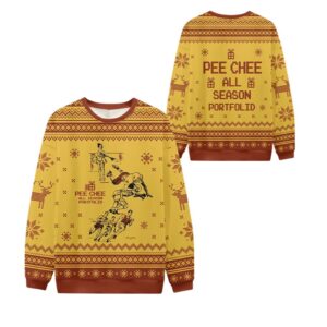 Alternative view of 2025 Christmas Pee Chee All Season Portfolid Ugly Sweater - Grishko.com