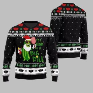 Alternative view of 2025 Christmas Pickleball Im Kind Of A Big Dill Ugly Christmas Sweater - Grishko.com