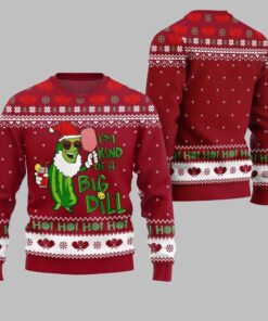 2025 Christmas Pickleball Im Kind Of A Big Dill Ugly Christmas Sweater 