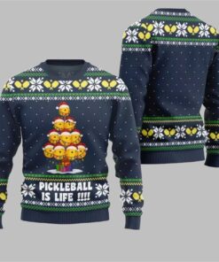 Alternative view of 2025 Christmas Pickleball is Life Ugly Sweater 