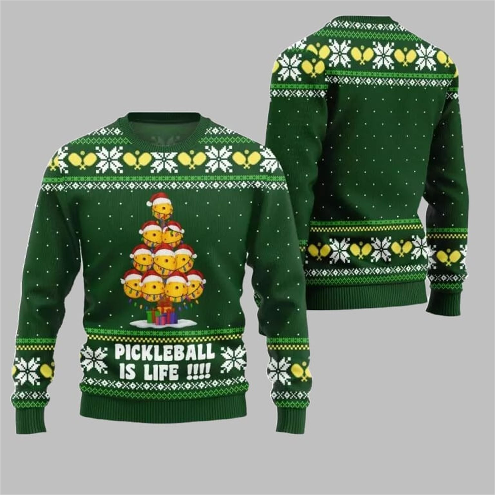 2025 Christmas Pickleball is Life Ugly Sweater - Grishko.com