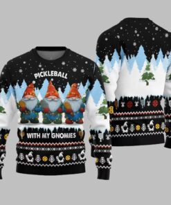 Alternative view of 2025 Christmas Pickleball With My Gromies Ugly Christmas Sweater 