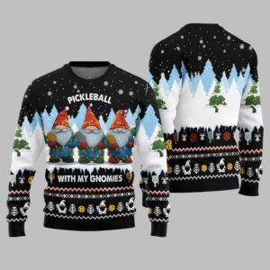 Alternative view of 2025 Christmas Pickleball With My Gromies Ugly Christmas Sweater - Grishko.com