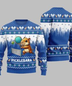 2025 Christmas Picklebara Capybara Ugly Christmas Sweater 