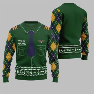 2025 Christmas Pilot Ugly Christmas Sweater - Grishko.com