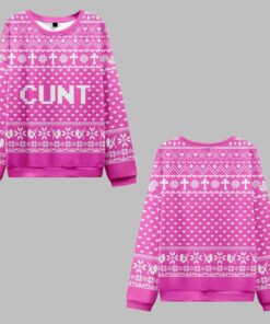 2025 Christmas Pink Cunt Ugly Christmas Sweater 