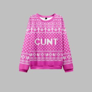 Alternative view of 2025 Christmas Pink Cunt Ugly Christmas Sweater - Grishko.com