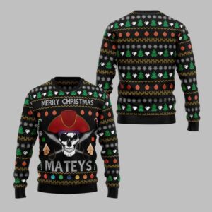 2025 Christmas Pirate Skull Ugly Christmas Sweater - Grishko.com