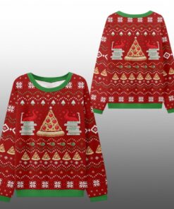 2025 Christmas Pizza Tree Foodie Ugly Sweater 
