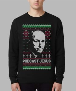 Alternative view of 2025 Christmas Podcast Jesus Ugly Sweater 