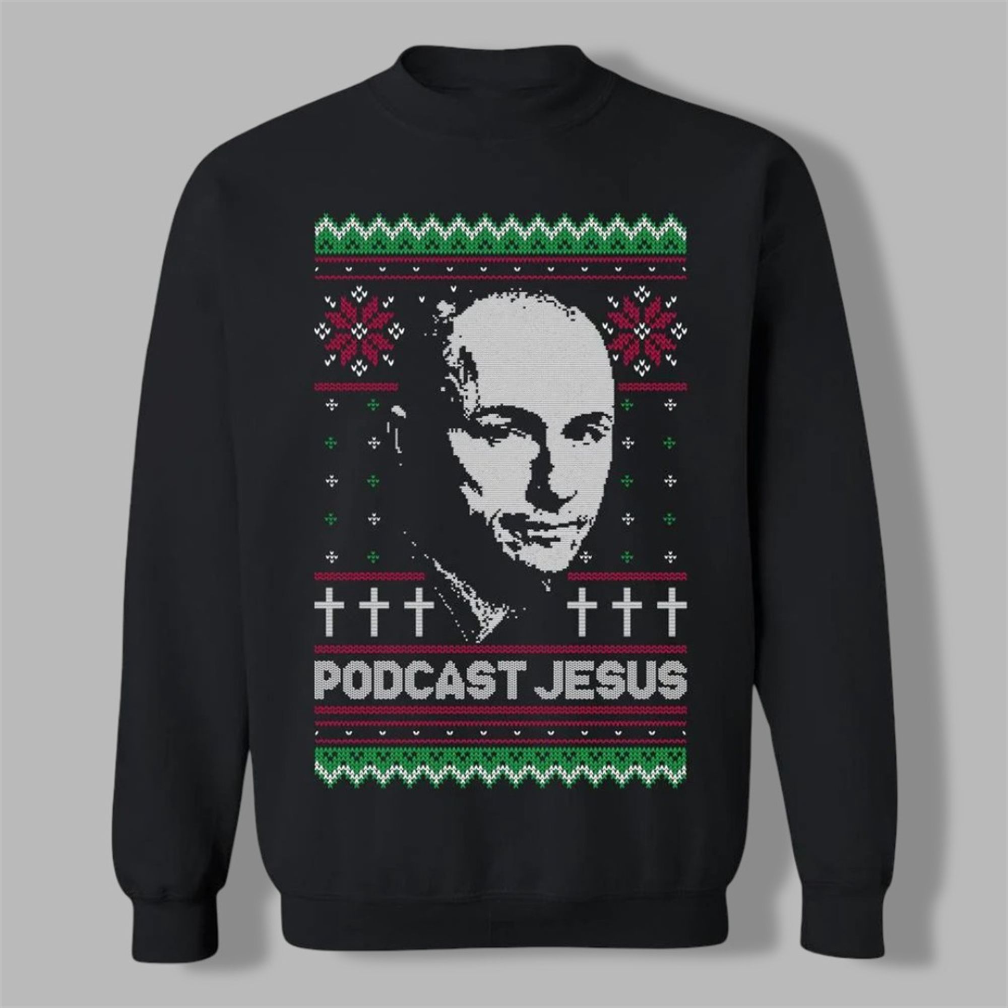2025 Christmas Podcast Jesus Ugly Sweater - Grishko.com