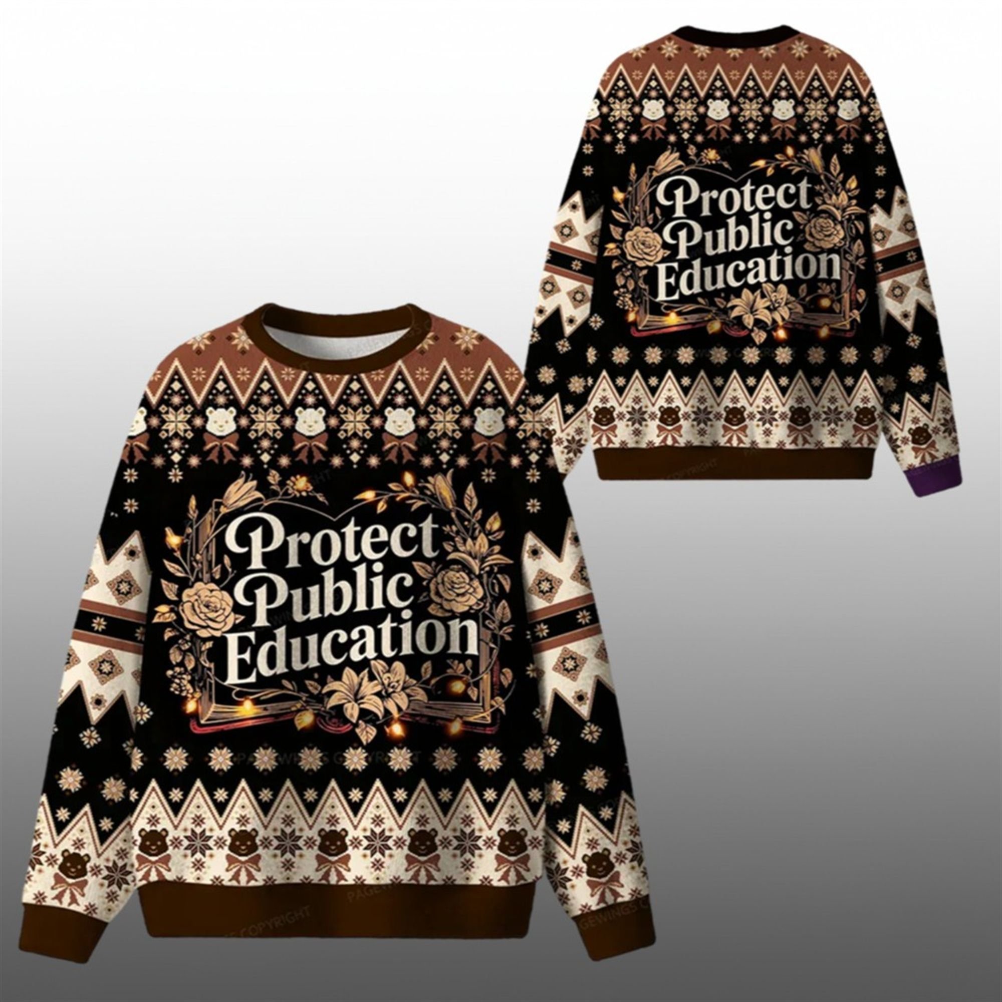 2025 Christmas Protect Public Education Ugly Sweater - Grishko.com
