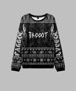 Alternative view of 2025 Christmas Punk Faggot Pride Ugly Christmas Sweater 