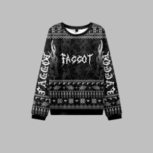 Alternative view of 2025 Christmas Punk Faggot Pride Ugly Christmas Sweater - Grishko.com