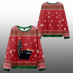 2025 Christmas Purr-fectly Festive Ugly Sweater - Grishko.com