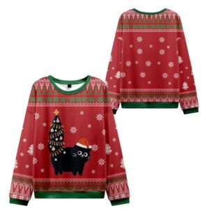 Alternative view of 2025 Christmas Purr-fectly Festive Ugly Sweater - Grishko.com
