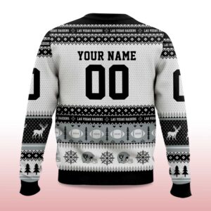 Alternative view of 2025 Christmas Raiders Personalized Ugly Sweater