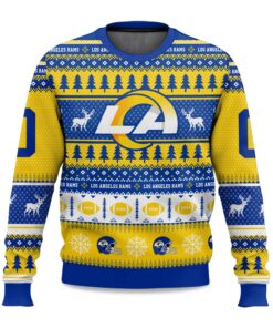 2025 Christmas Rams Personalized Ugly Sweater