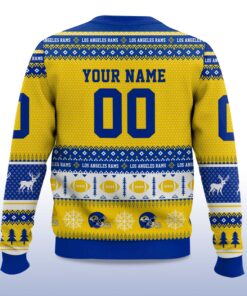 Alternative view of 2025 Christmas Rams Personalized Ugly Sweater