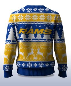 Alternative view of 2025 Christmas Rams Reindeer Football Ugly Sweater