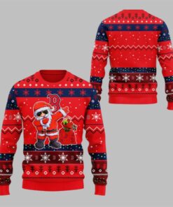 2025 Christmas Red Sox Dabbing Santa Ugly Sweater 