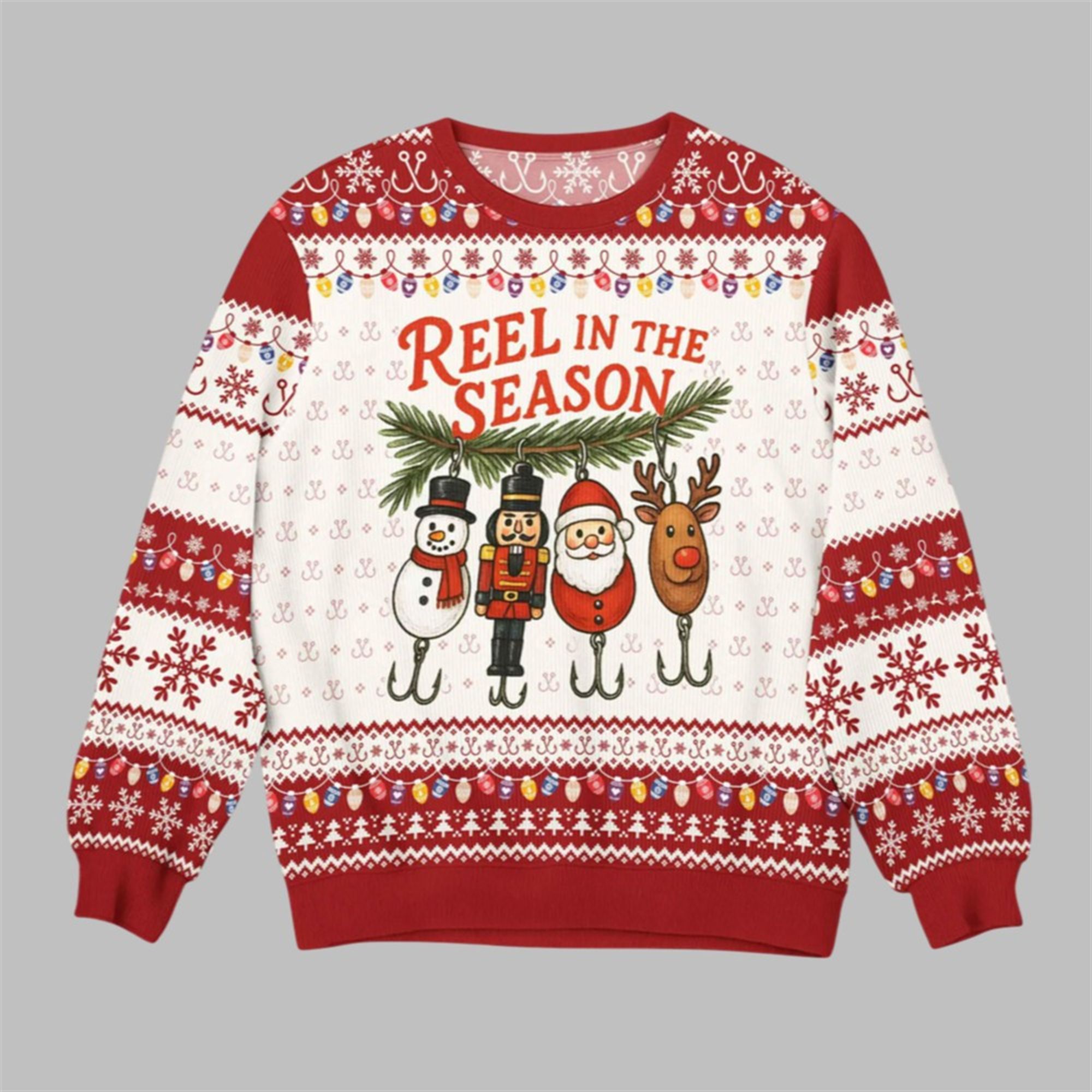 2025 Christmas Reel In The Season Ugly Sweater - Grishko.com