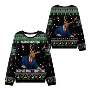Alternative view of 2025 Christmas Reindeer Man Ugly Christmas Sweater - Grishko.com