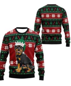 Alternative view of 2025 Christmas Rottweiler Ugly Christmas Sweater 