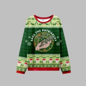Alternative view of 2025 Christmas Sage The Patriarchy Ugly Christmas Sweater - Grishko.com